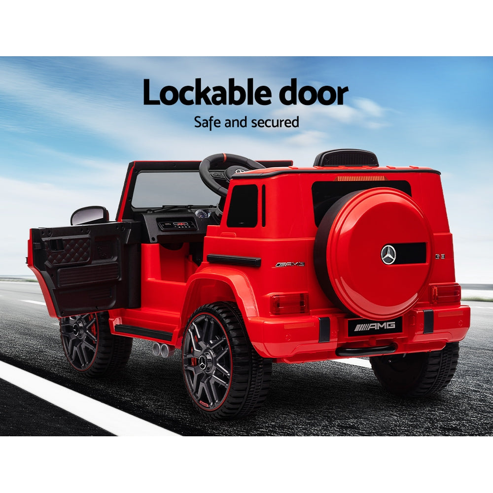 Ride On Cars: Kids Electric Ride On Car Mercedes-Benz Licensed AMG G63 Toy Cars Remote Red