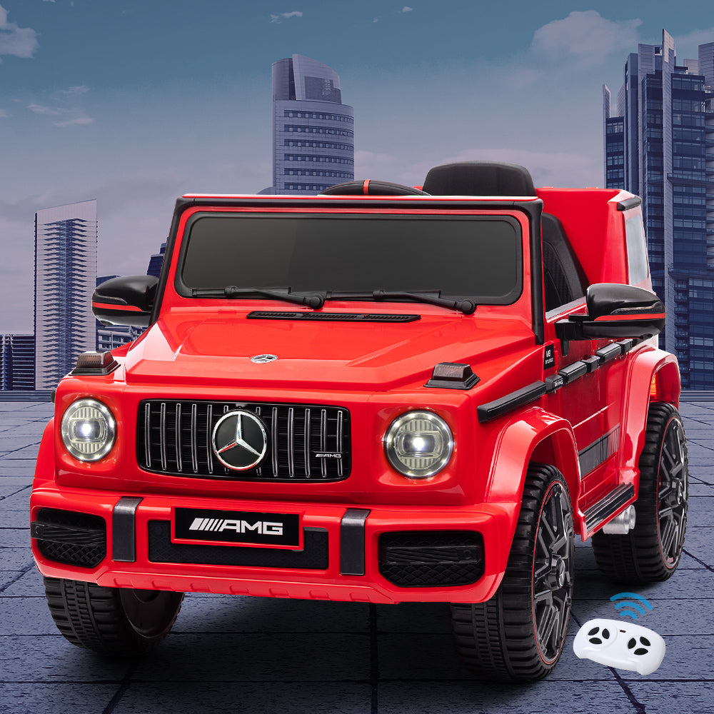 Ride On Cars: Kids Electric Ride On Car Mercedes-Benz Licensed AMG G63 Toy Cars Remote Red