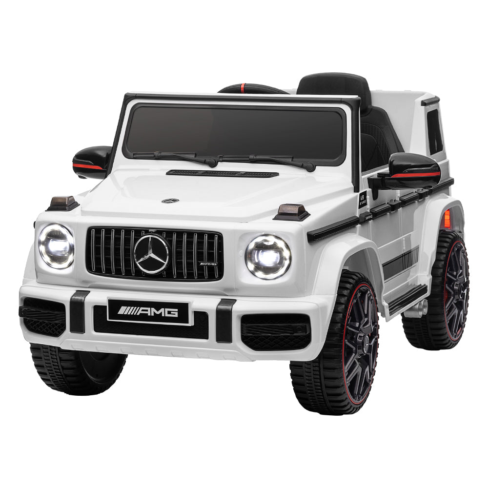 Ride On Cars: Kids Electric Ride On Car Mercedes-Benz Licensed AMG G63 Toy Cars Remote White