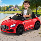 Ride On Cars: Kids Electric Ride On Car Mercedes-Benz AMG GTR Licensed Toy Cars Remote Red