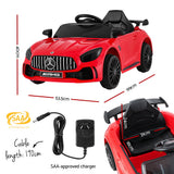 Ride On Cars: Kids Electric Ride On Car Mercedes-Benz AMG GTR Licensed Toy Cars Remote Red