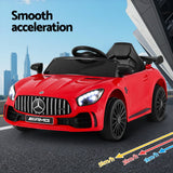 Ride On Cars: Kids Electric Ride On Car Mercedes-Benz AMG GTR Licensed Toy Cars Remote Red