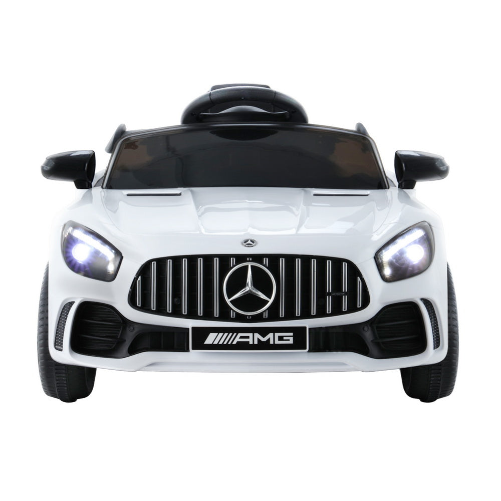 Ride On Cars: Kids Electric Ride On Car Mercedes-Benz AMG GTR Licensed Toy Cars Remote White