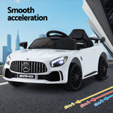 Ride On Cars: Kids Electric Ride On Car Mercedes-Benz AMG GTR Licensed Toy Cars Remote White