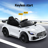 Ride On Cars: Kids Electric Ride On Car Mercedes-Benz AMG GTR Licensed Toy Cars Remote White