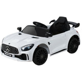 Ride On Cars: Kids Electric Ride On Car Mercedes-Benz AMG GTR Licensed Toy Cars Remote White