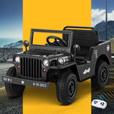 Ride On Cars: Rigo Kids Electric Ride On Car Jeep Military Off Road Toy Cars Remote 12V Black