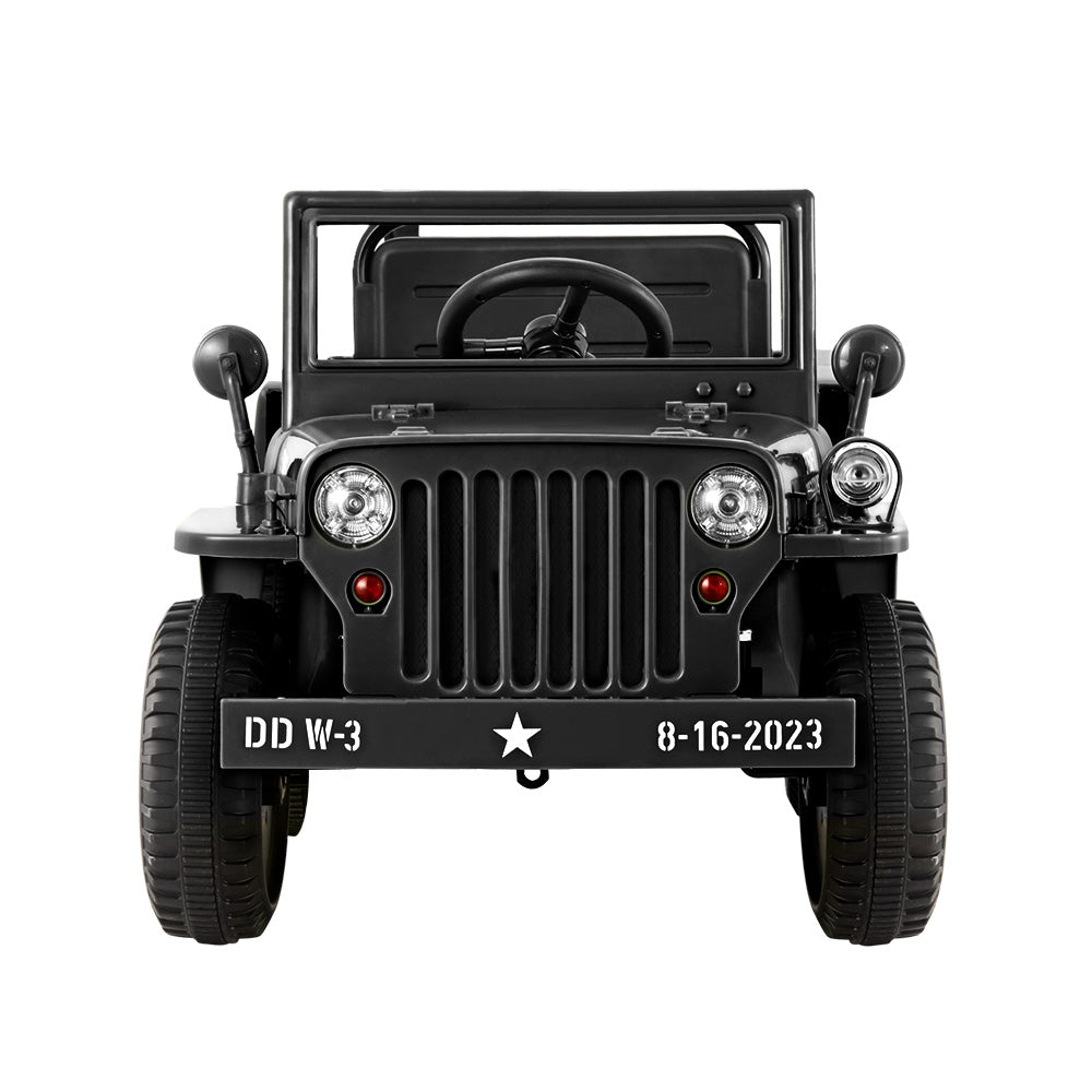 Ride On Cars: Rigo Kids Electric Ride On Car Jeep Military Off Road Toy Cars Remote 12V Black