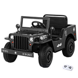 Ride On Cars: Rigo Kids Electric Ride On Car Jeep Military Off Road Toy Cars Remote 12V Black