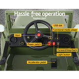 Ride On Cars: Rigo Kids Electric Ride On Car Jeep Military Off Road Toy Cars Remote 12V Olive