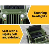 Ride On Cars: Rigo Kids Electric Ride On Car Jeep Military Off Road Toy Cars Remote 12V Olive