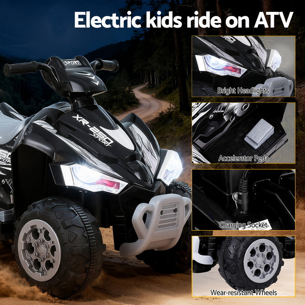Ride On Cars: Rigo Kids Ride On Car ATV Quad Motorbike Electric Outdoor Toys 12V Black