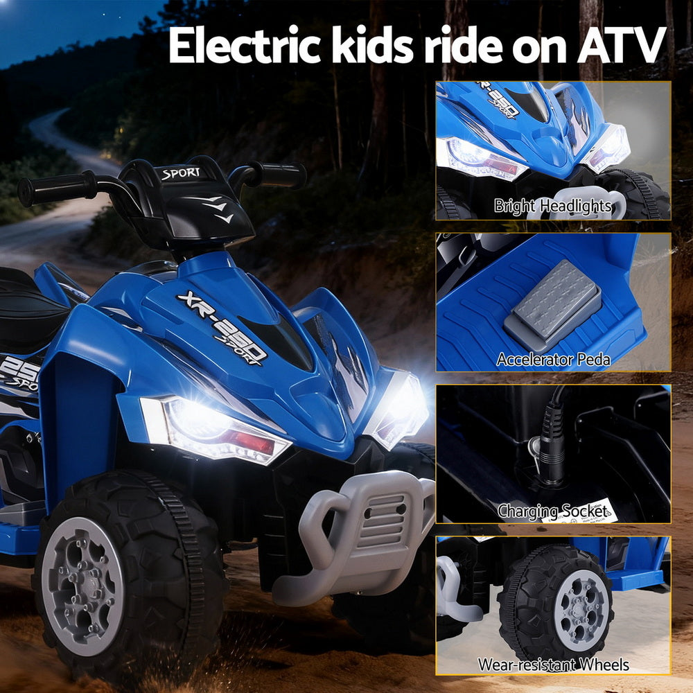 Ride On Cars: Rigo Kids Ride On Car ATV Quad Motorbike Electric Outdoor Toys 12V Blue