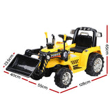 Ride On Cars: Rigo Kids Electric Ride On Car Bulldozer Digger Loader Remote 6V Yellow