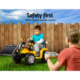 Ride On Cars: Rigo Kids Electric Ride On Car Bulldozer Digger Loader Remote 6V Yellow