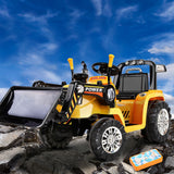 Ride On Cars: Rigo Kids Electric Ride On Car Bulldozer Digger Loader Remote 6V Yellow