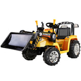 Ride On Cars: Rigo Kids Electric Ride On Car Bulldozer Digger Loader Remote 6V Yellow