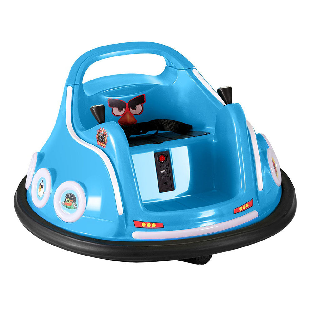 Ride On Cars: Kids Ride On Car Bumper Electric Toys Cars Light Remote Angry Birds Sticker Blue
