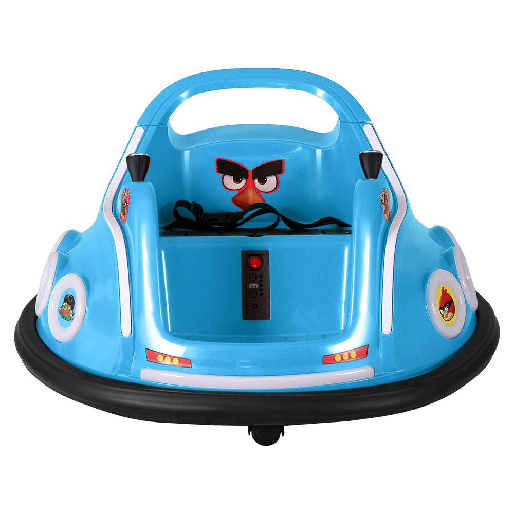Ride On Cars: Kids Ride On Car Bumper Electric Toys Cars Light Remote Angry Birds Sticker Blue