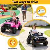 Kids Ride On Car Bumper Electric Toys Cars with Remote Control Stickers Light Blue Pink