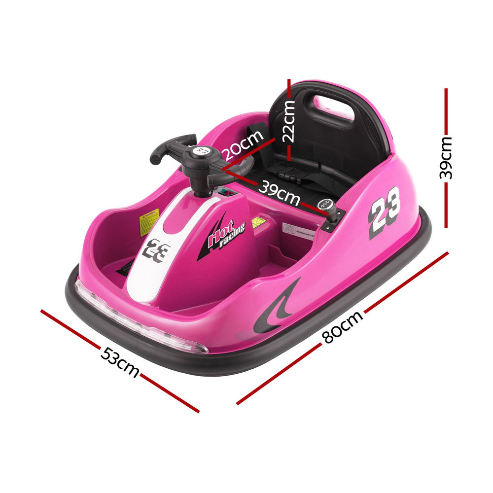 Ride On Cars: Rigo Kids Ride On Car Bumper Kart 6V Electric Toys Cars Remote Control Pink