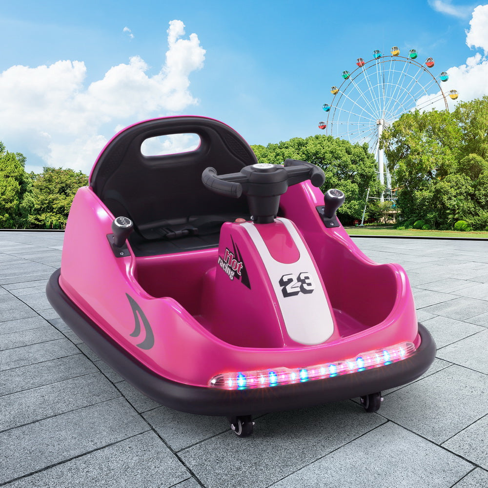 Ride On Cars: Rigo Kids Ride On Car Bumper Kart 6V Electric Toys Cars Remote Control Pink