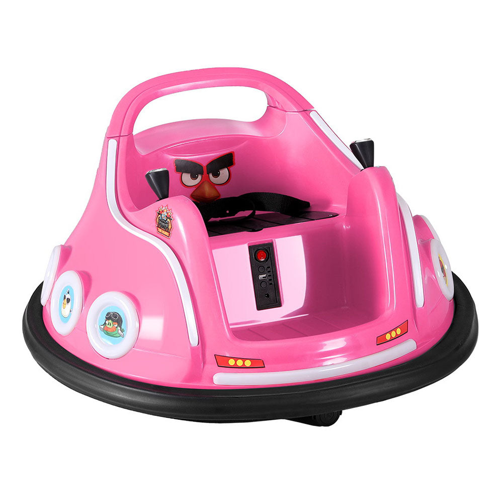 Ride On Cars: Kids Ride On Car Bumper Electric Ride On Cars Light Remote Angry Birds Sticker Pink