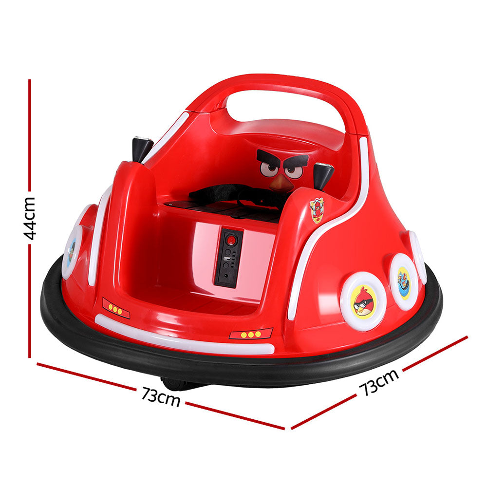 Ride On Cars: Kids Ride On Car Bumper Electric Ride On Cars Light Remote Angry Birds Sticker Red