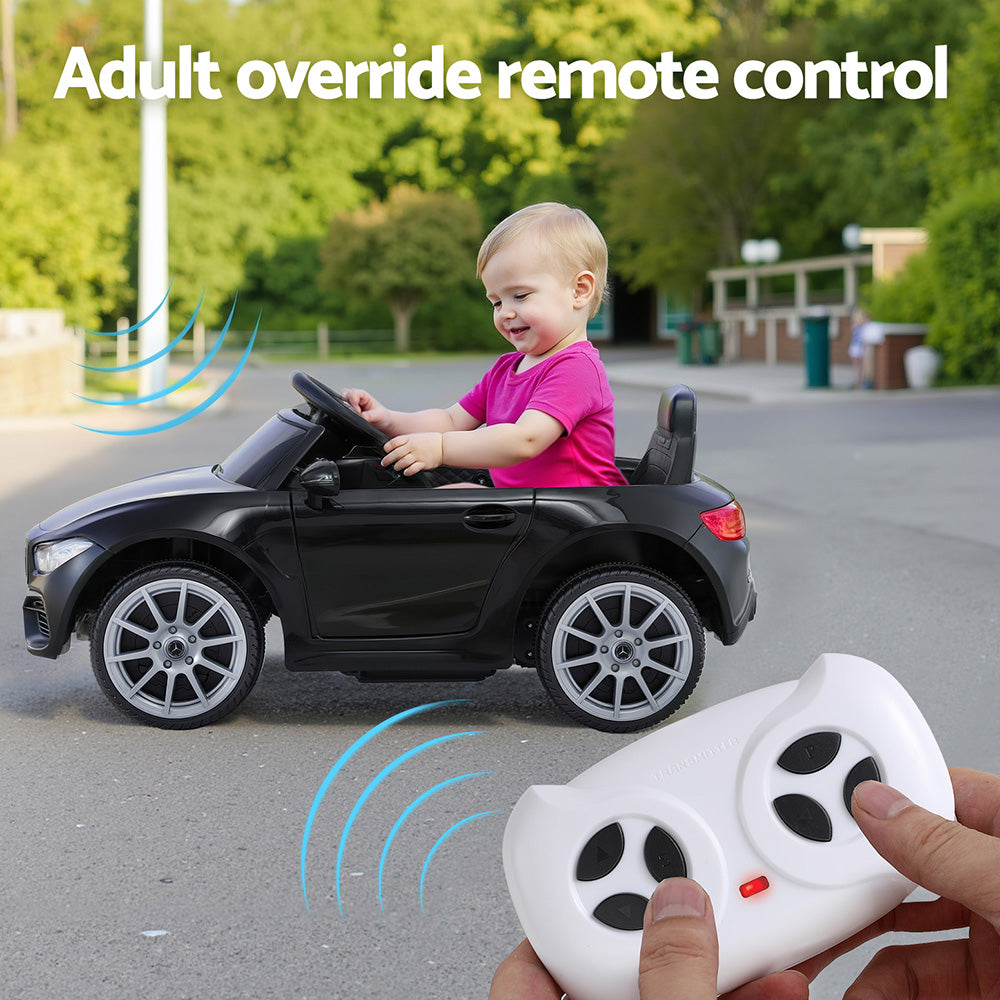 Ride On Cars: Kids Electric Ride On Car Licensed Outdoor Toys Cars Music Remote Black