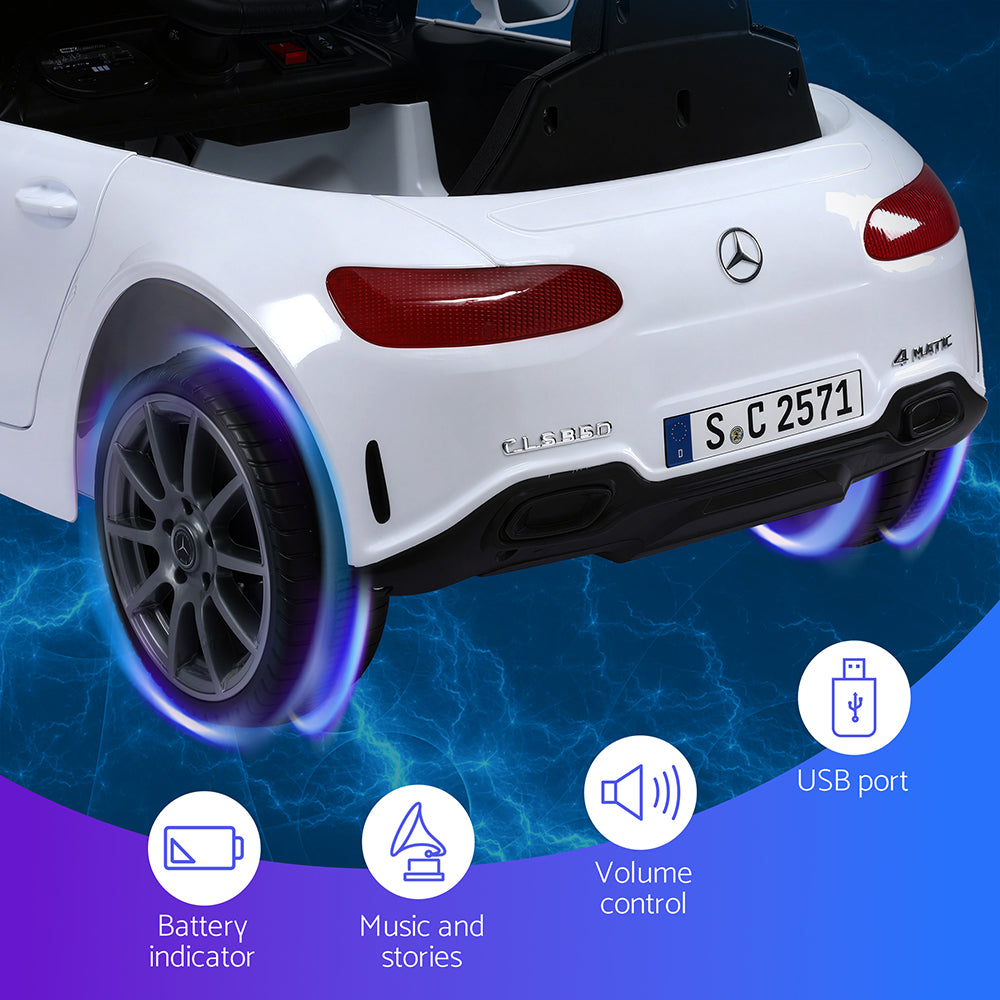 Ride On Cars: Kids Electric Ride On Car Licensed Outdoor Toys Cars Music Remote White
