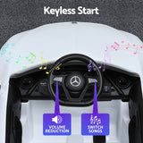 Ride On Cars: Kids Electric Ride On Car Licensed Outdoor Toys Cars Music Remote White