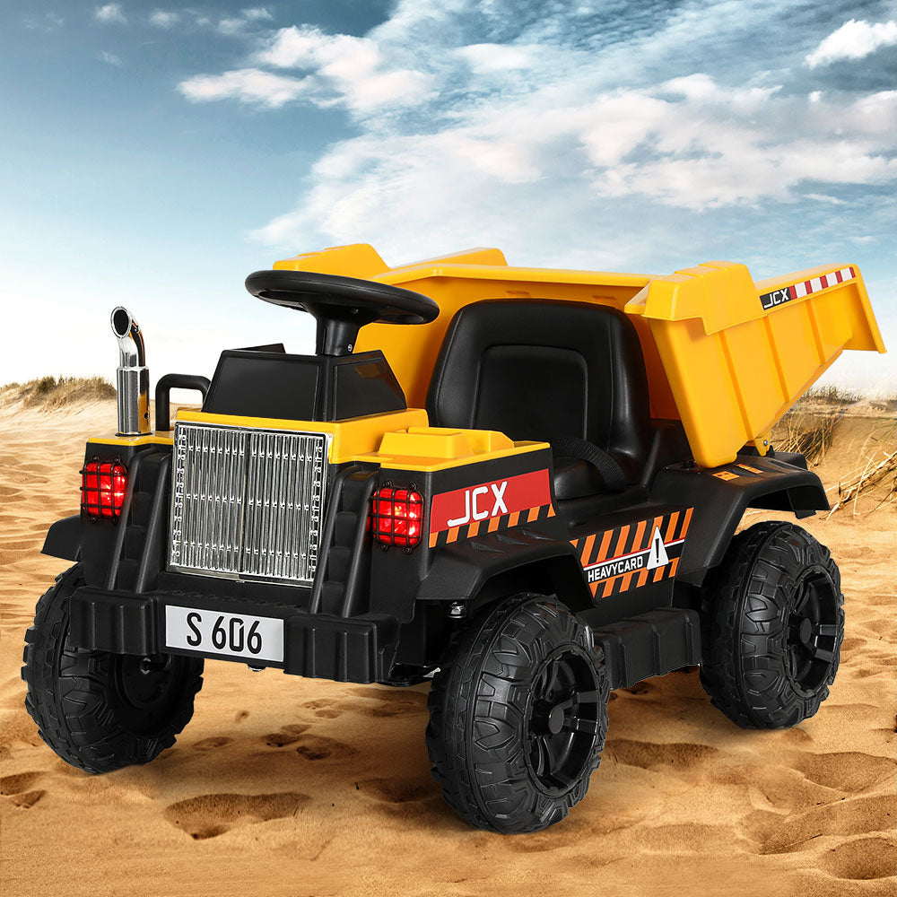 Ride On Cars: Rigo Kids Electric Ride On Car Dumptruck Loader Toy Cars 12V Yellow
