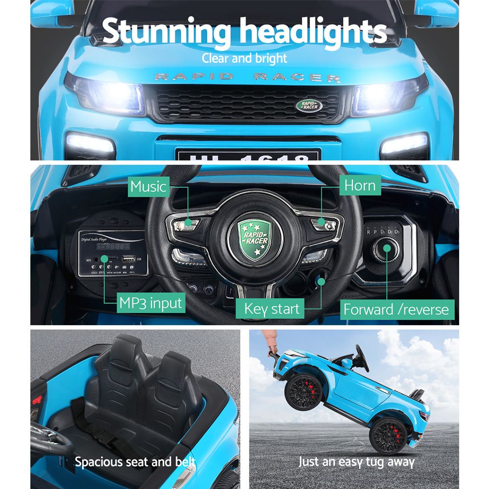 Ride On Cars: Rigo Kids Electric Ride On Car SUV Range Rover-inspired Toy Cars Remote 12V Blue