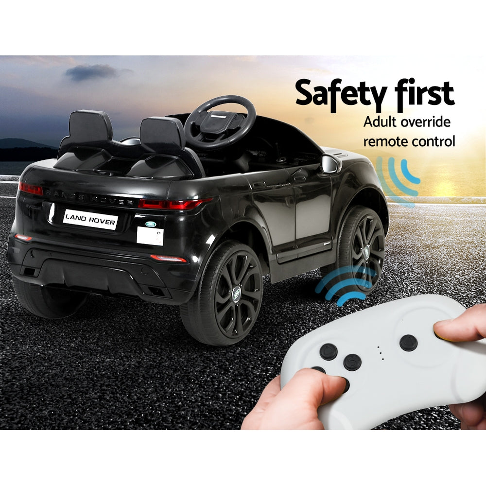 Ride On Cars: Kids Electric Ride On Car Land Rover Licensed Toy Cars Remote 12V Battery Black