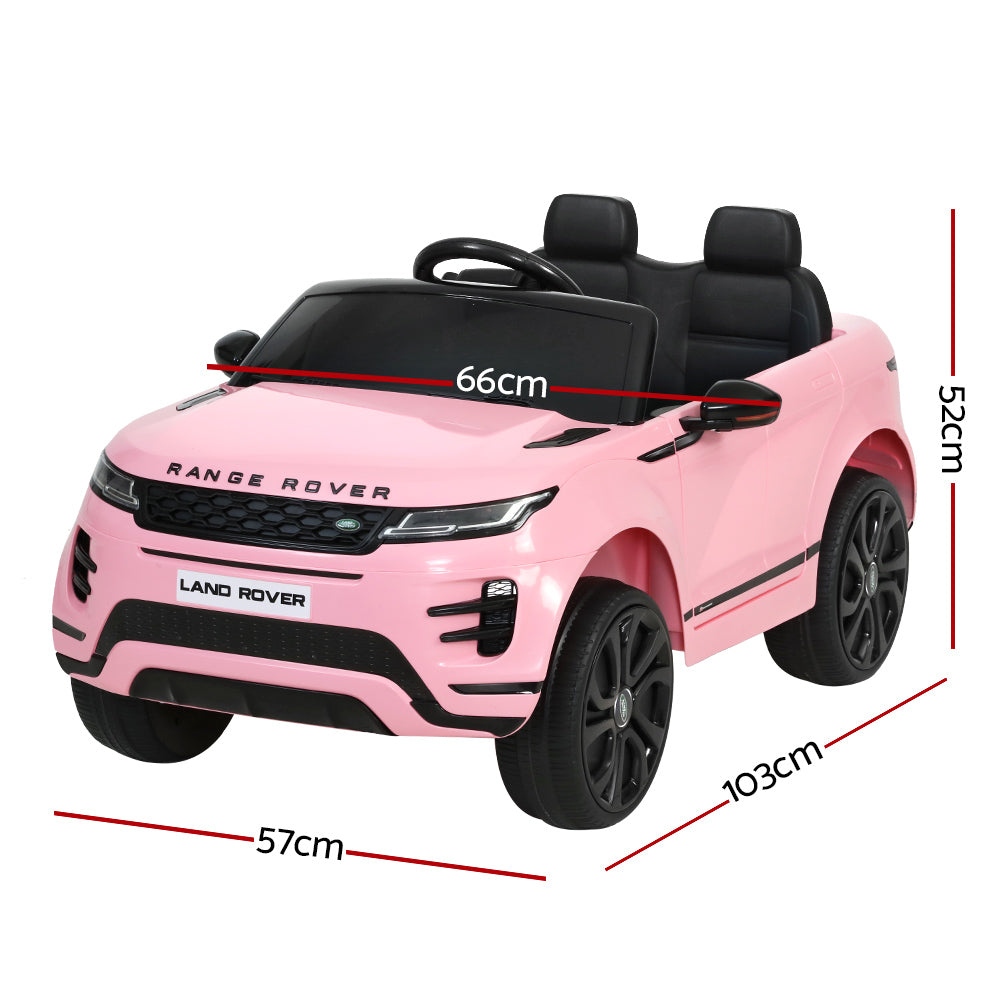 Ride On Cars: Kids Electric Ride On Car Land Rover Licensed Toy Cars Remote 12V Battery Pink