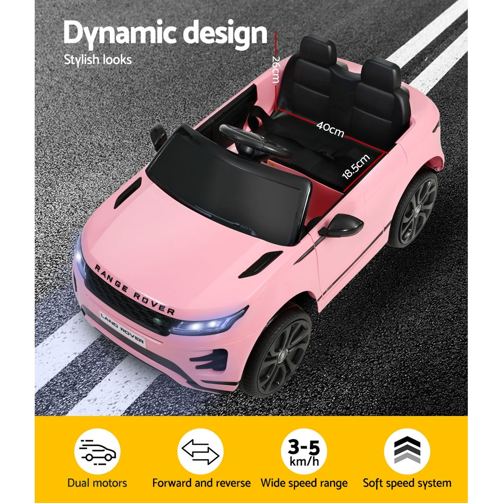 Ride On Cars: Kids Electric Ride On Car Land Rover Licensed Toy Cars Remote 12V Battery Pink