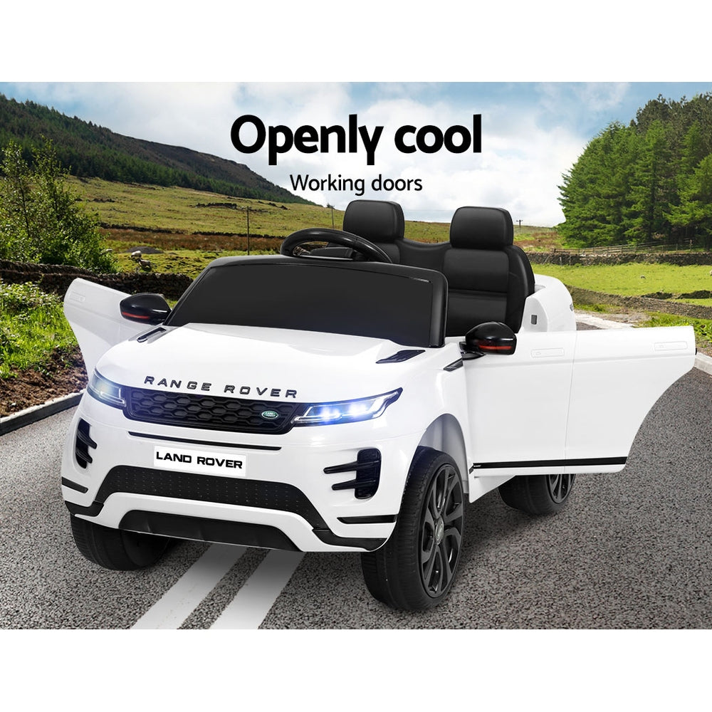 Ride On Cars: Kids Electric Ride On Car Land Rover Licensed Toy Cars Remote 12V Battery White