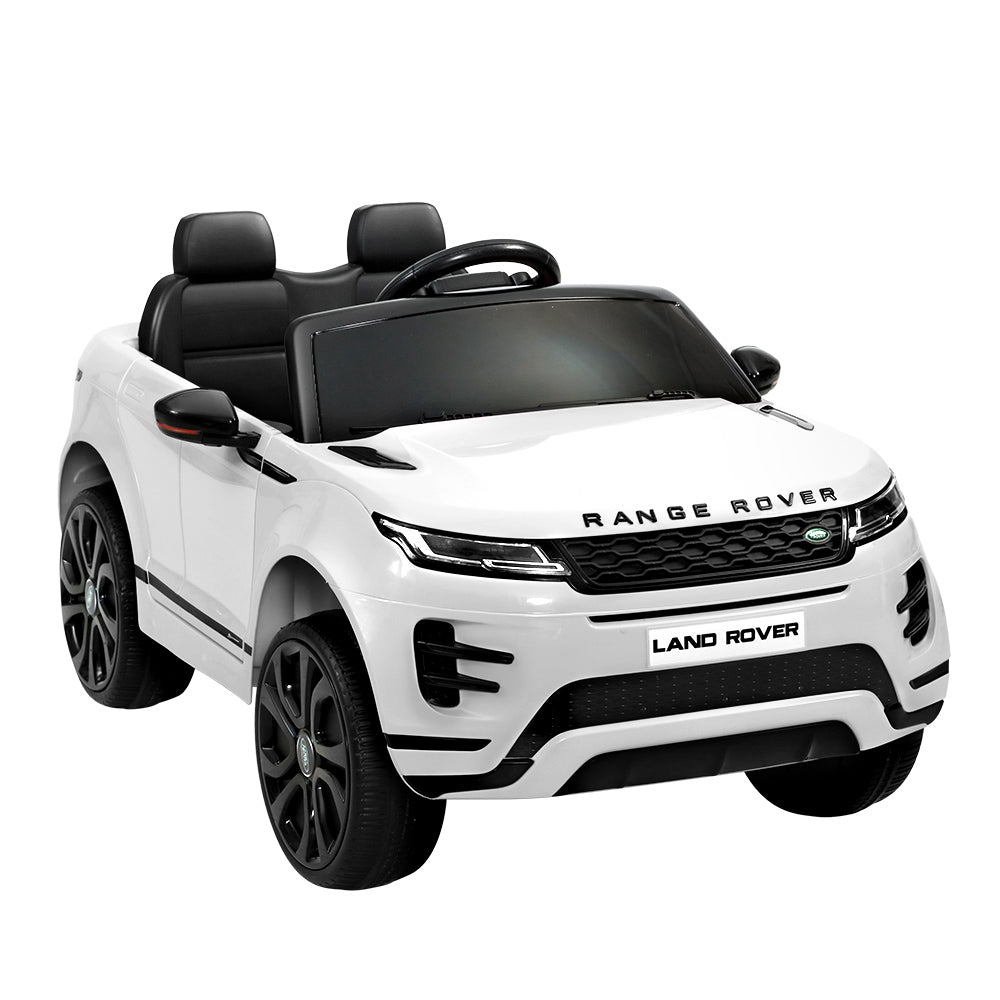 Ride On Cars: Kids Electric Ride On Car Land Rover Licensed Toy Cars Remote 12V Battery White