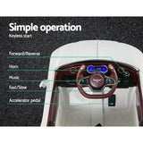 Ride On Cars: Kids Electric Ride On Car Bentley Licensed EXP12 Toy Cars Remote 12V White