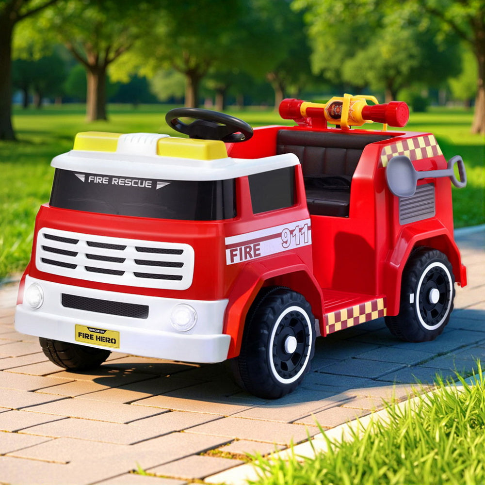 Ride On Cars: Rigo Kids Ride On Car Electric Fire Engine Fighting Truck with Water Gun Music