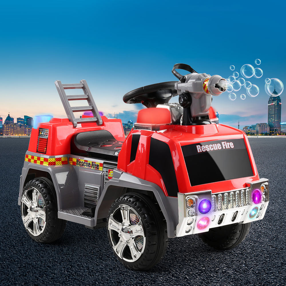 Ride On Cars: Rigo Kids Electric Ride On Car Fire Engine Fighting Truck Toy Cars 6V Red