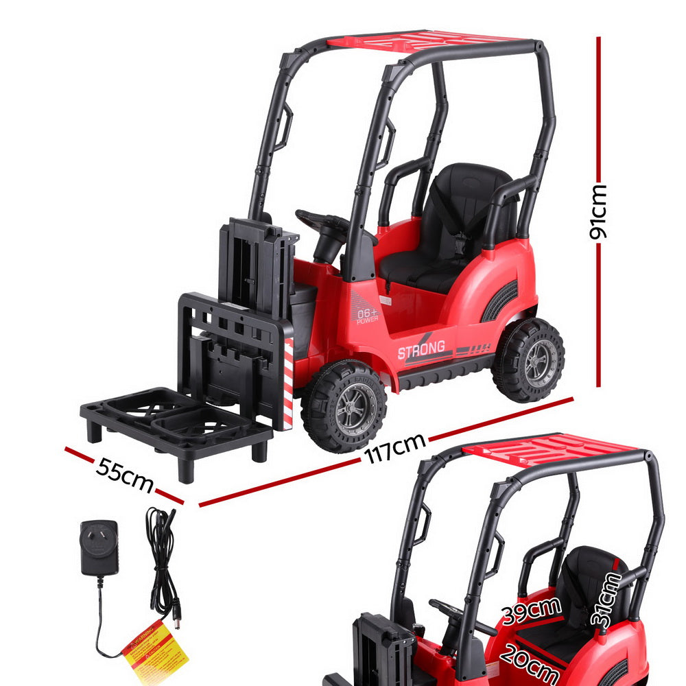 Ride On Cars: Rigo Kids Electric Ride On Car Forklift Loader Toys Cars Horn Remote 12V Red