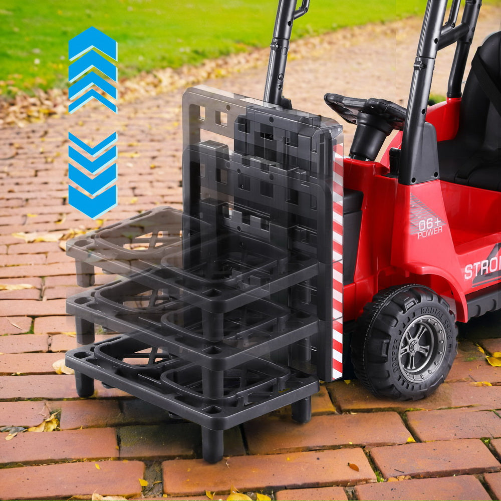 Ride On Cars: Rigo Kids Electric Ride On Car Forklift Loader Toys Cars Horn Remote 12V Red