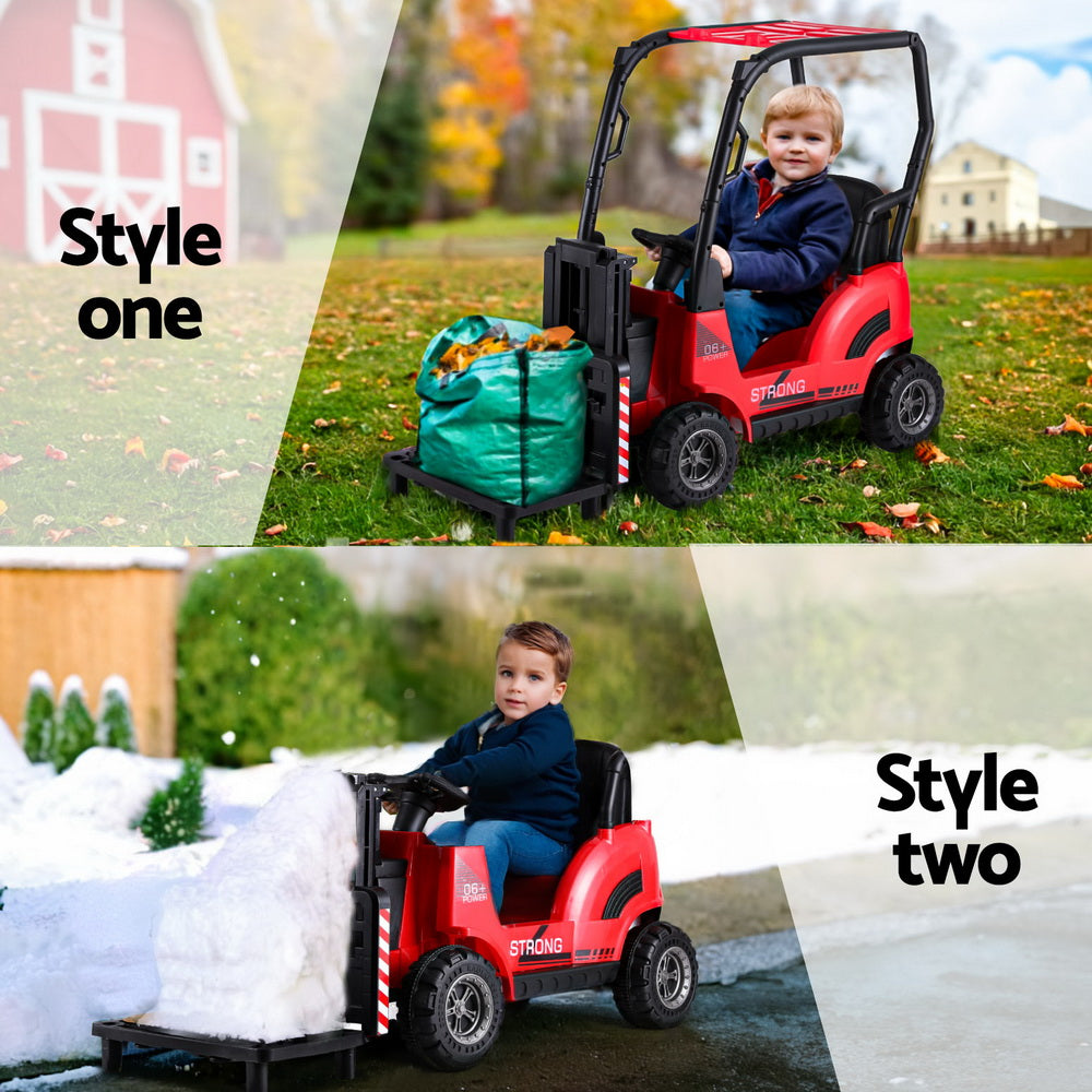 Ride On Cars: Rigo Kids Electric Ride On Car Forklift Loader Toys Cars Horn Remote 12V Red