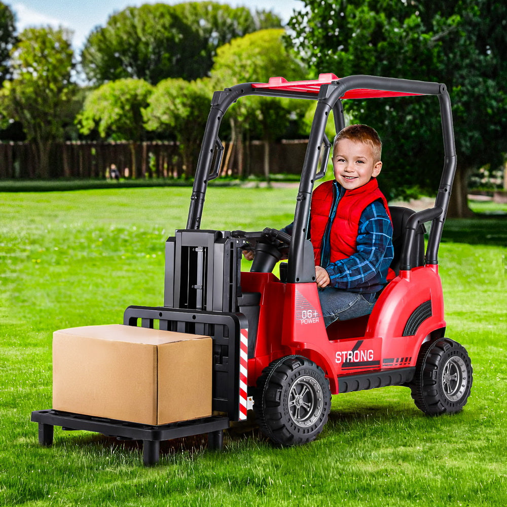 Ride On Cars: Rigo Kids Electric Ride On Car Forklift Loader Toys Cars Horn Remote 12V Red
