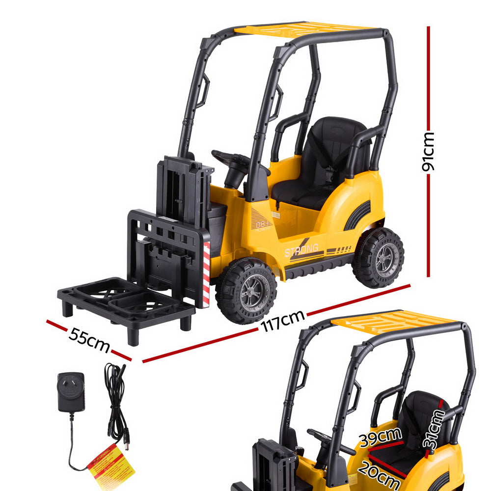 Ride On Cars: Rigo Kids Electric Ride On Car Forklift Loader Toys Cars Horn Remote 12V Yellow