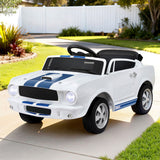 Ride On Cars: Kids Electric Ride On Car Licensed GT350 Outdoor Toys Cars Music Remote White