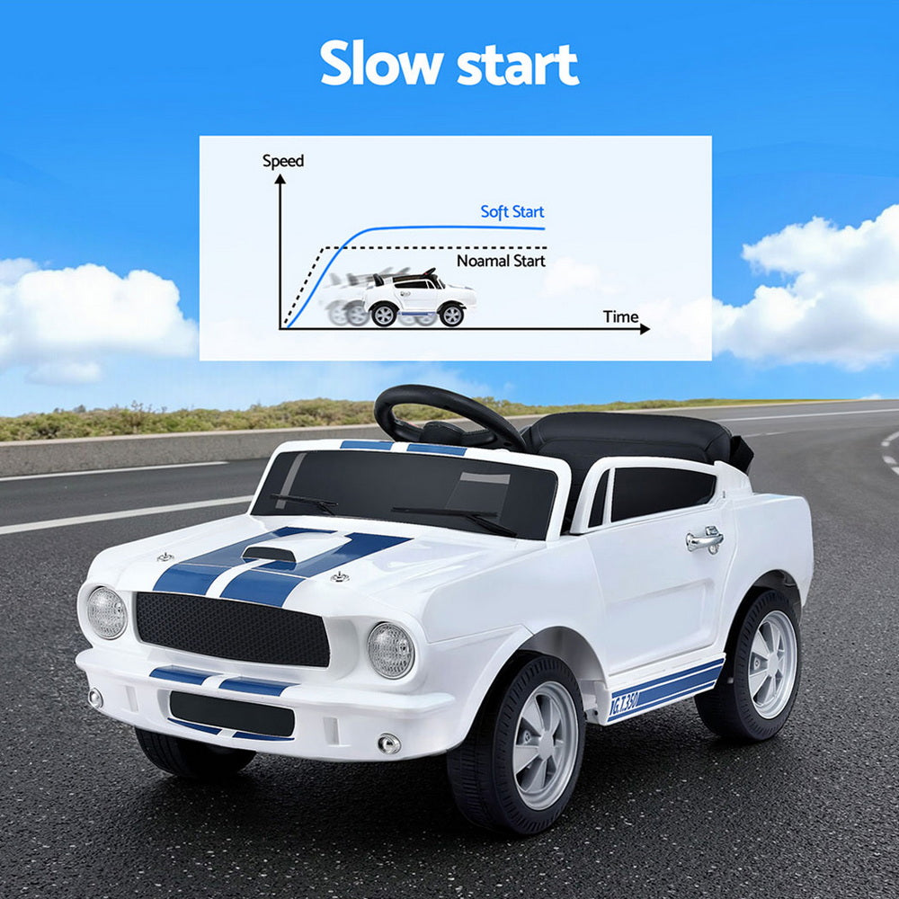 Ride On Cars: Kids Electric Ride On Car Licensed GT350 Outdoor Toys Cars Music Remote White
