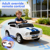 Ride On Cars: Kids Electric Ride On Car Licensed GT350 Outdoor Toys Cars Music Remote White