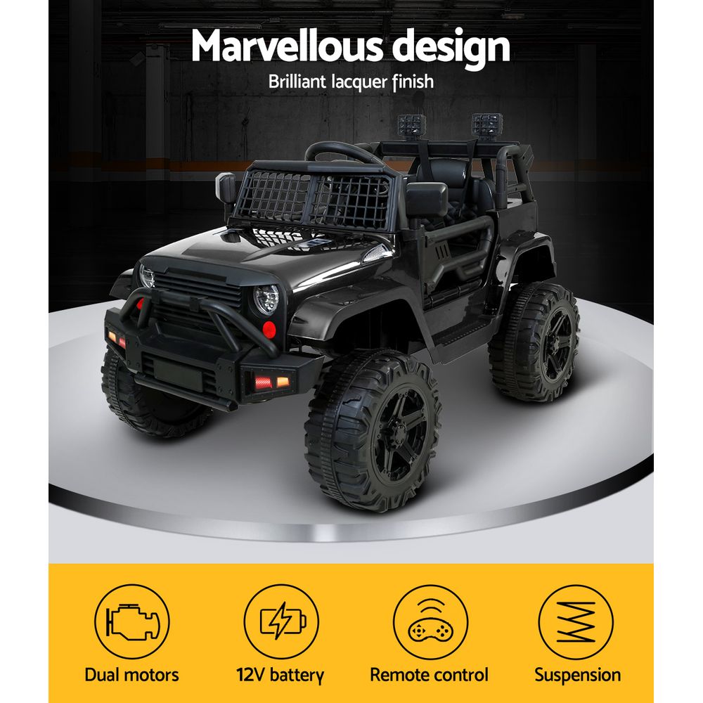 Ride On Cars: Rigo Kids Electric Ride On Car Jeep Toy Cars Remote 12V Black